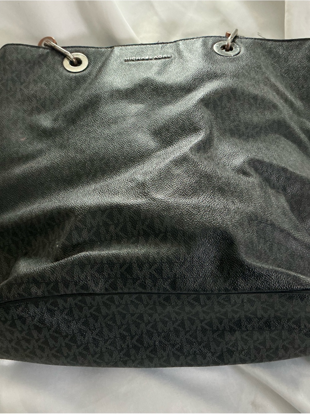 Michael Kors Black Monogram Interior Tote